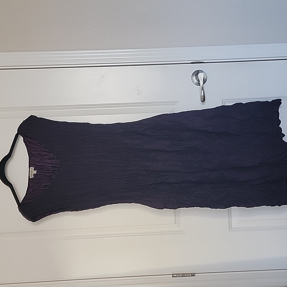Alquema Smash Dress Layered Laser Cut Purple Layered Crinkle Sz 1 (L 8-10)